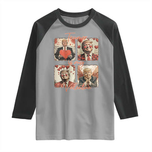 Funny Trump Is My Valentine Raglan Shirt Cupid Angel Trump Red Heart TS11 Sport Gray Black Print Your Wear