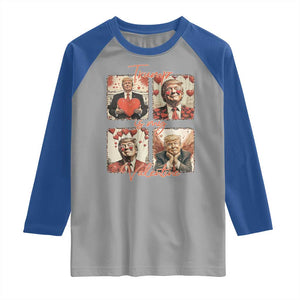 Funny Trump Is My Valentine Raglan Shirt Cupid Angel Trump Red Heart TS11 Sport Gray Royal Print Your Wear