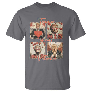 Funny Trump Is My Valentine T Shirt Cupid Angel Trump Red Heart TS11 Charcoal Print Your Wear