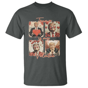 Funny Trump Is My Valentine T Shirt Cupid Angel Trump Red Heart TS11 Dark Heather Print Your Wear