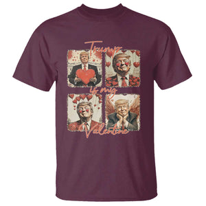Funny Trump Is My Valentine T Shirt Cupid Angel Trump Red Heart TS11 Maroon Print Your Wear