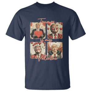 Funny Trump Is My Valentine T Shirt Cupid Angel Trump Red Heart TS11 Navy Print Your Wear