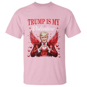 Funny Trump Is My Valentine T Shirt Cupid Trump Red Heart TS11 Light Pink Print Your Wear