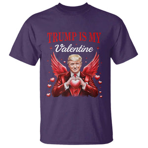 Funny Trump Is My Valentine T Shirt Cupid Trump Red Heart TS11 Purple Print Your Wear
