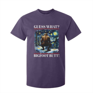 Funny Bigfoot Guess What T Shirt For Kid Butt Sasquatch Starry Night TS11 Purple Print Your Wear