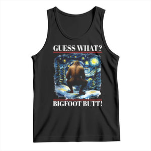 Funny Bigfoot Guess What Tank Top Butt Sasquatch Starry Night TS11 Black Print Your Wear