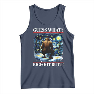 Funny Bigfoot Guess What Tank Top Butt Sasquatch Starry Night TS11 Navy Print Your Wear