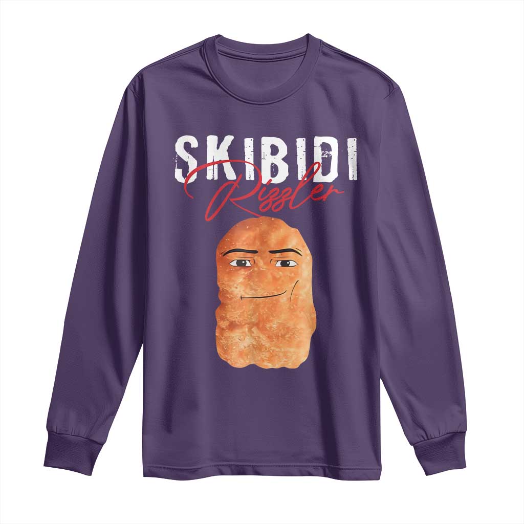 Funny Skibidi Toilet Rizzler Long Sleeve Shirt Brainrot Memes Rizz TS11 Purple Print Your Wear