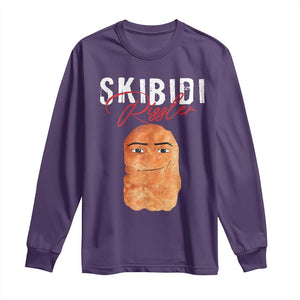 Funny Skibidi Toilet Rizzler Long Sleeve Shirt Brainrot Memes Rizz TS11 Purple Print Your Wear