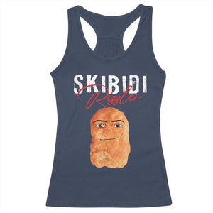Funny Skibidi Toilet Rizzler Racerback Tank Top Brainrot Memes Rizz TS11 Navy Print Your Wear