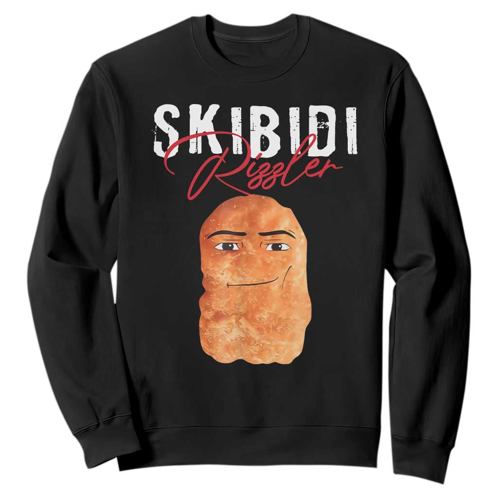 Funny Skibidi Toilet Rizzler Sweatshirt Brainrot Memes Rizz TS11 Black Print Your Wear