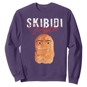 Funny Skibidi Toilet Rizzler Sweatshirt Brainrot Memes Rizz TS11 Purple Print Your Wear