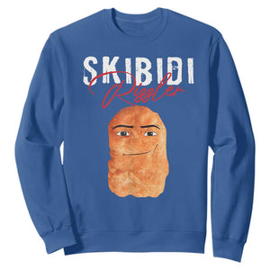 Funny Skibidi Toilet Rizzler Sweatshirt Brainrot Memes Rizz TS11 Royal Blue Print Your Wear