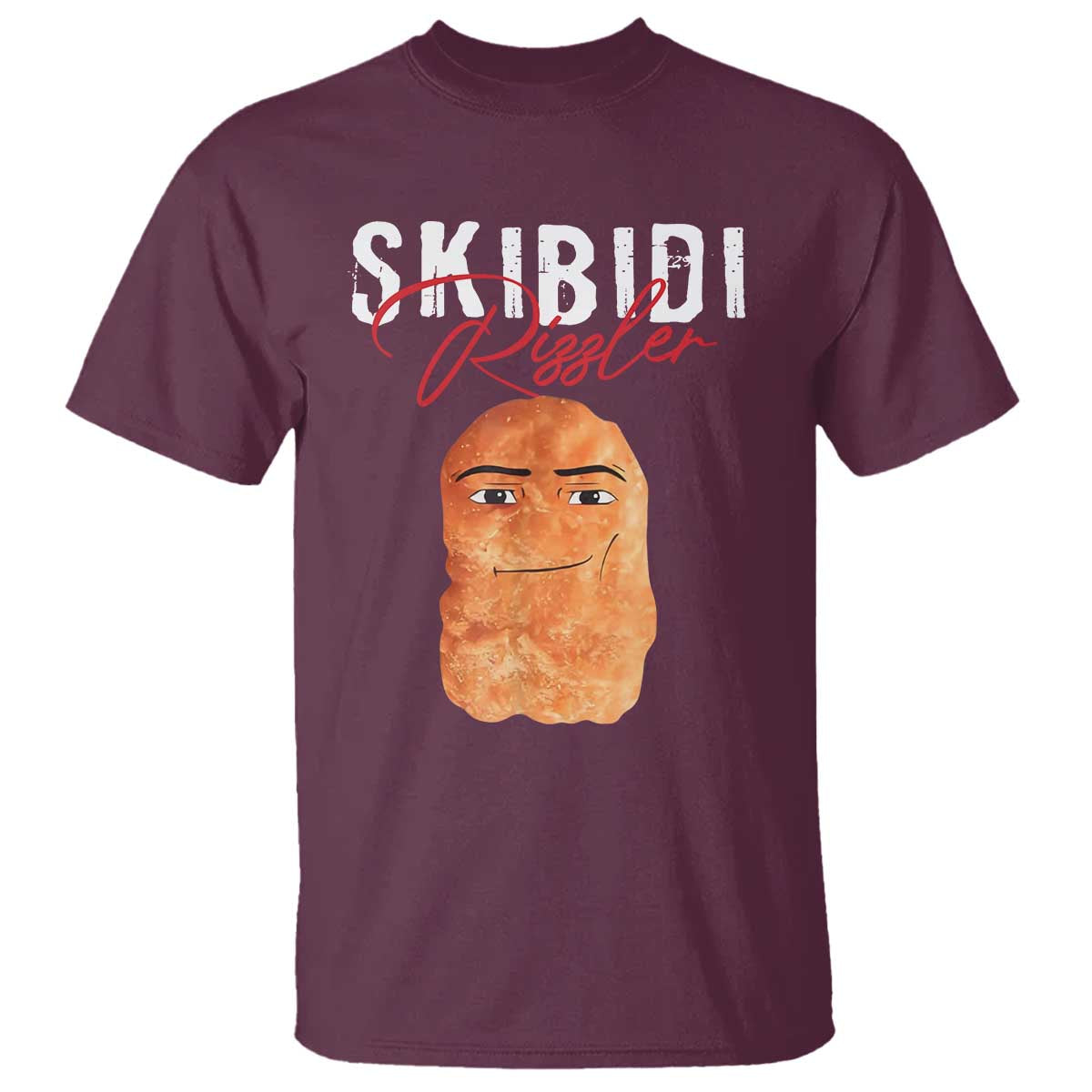 Funny Skibidi Toilet Rizzler T Shirt Brainrot Memes Rizz TS11 Maroon Print Your Wear