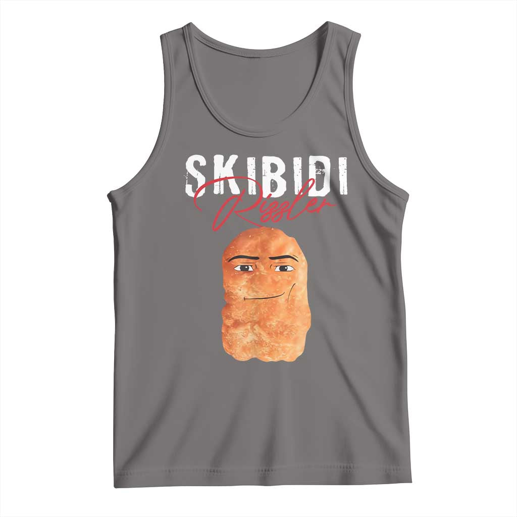 Funny Skibidi Toilet Rizzler Tank Top Brainrot Memes Rizz TS11 Deep Heather Print Your Wear