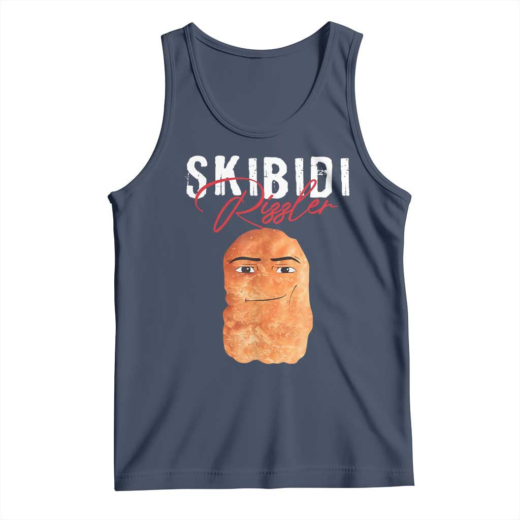 Funny Skibidi Toilet Rizzler Tank Top Brainrot Memes Rizz TS11 Navy Print Your Wear