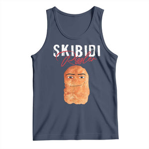 Funny Skibidi Toilet Rizzler Tank Top Brainrot Memes Rizz TS11 Navy Print Your Wear