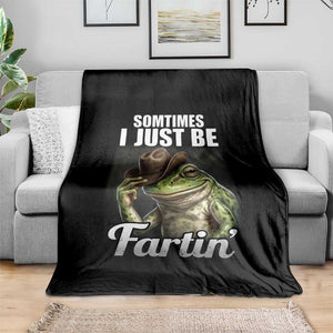 Funny Sometimes I Just Be Fartin Cowboy Frog Throw Blanket TS11 Print Your Wear