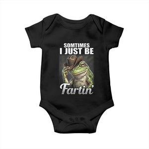 Funny Sometimes I Just Be Fartin Cowboy Frog Baby Onesie TS11 Black Print Your Wear