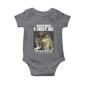 Funny Sometimes I Just Be Fartin Cowboy Frog Baby Onesie TS11 Charcoal Print Your Wear