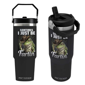 Funny Sometimes I Just Be Fartin Cowboy Frog Flip Straw Tumbler TS11 One Size: 30 oz Black Print Your Wear