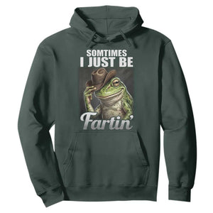 Funny Sometimes I Just Be Fartin Cowboy Frog Hoodie TS11 Dark Forest Green Print Your Wear
