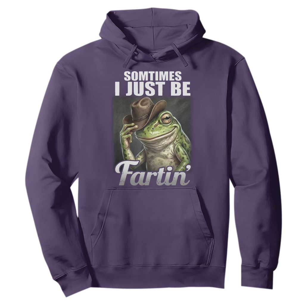 Funny Sometimes I Just Be Fartin Cowboy Frog Hoodie TS11 Purple Print Your Wear