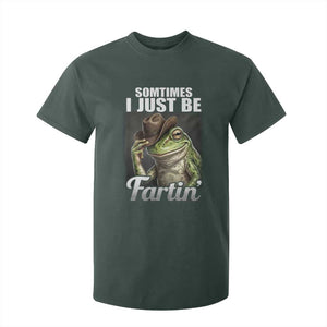 Funny Sometimes I Just Be Fartin Cowboy Frog T Shirt For Kid TS11 Dark Forest Green Print Your Wear