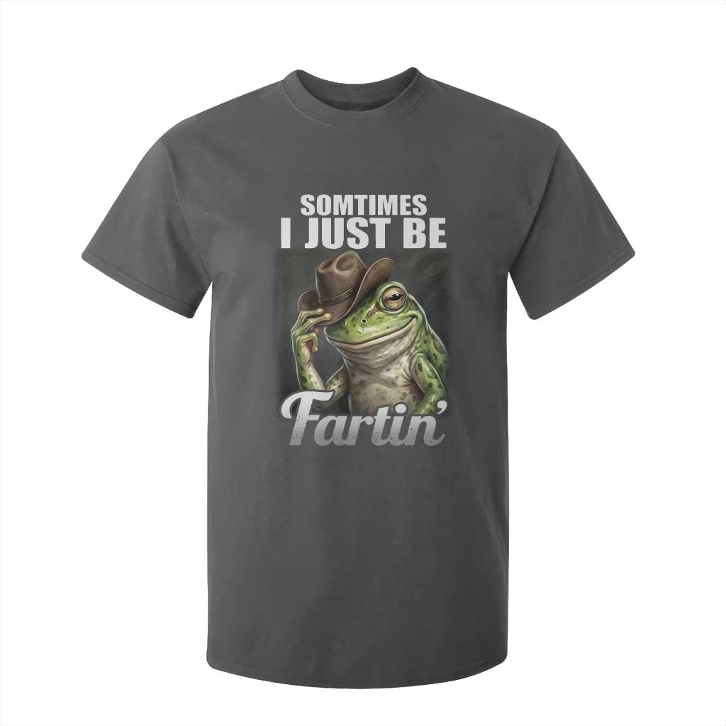 Funny Sometimes I Just Be Fartin Cowboy Frog T Shirt For Kid TS11 Dark Heather Print Your Wear