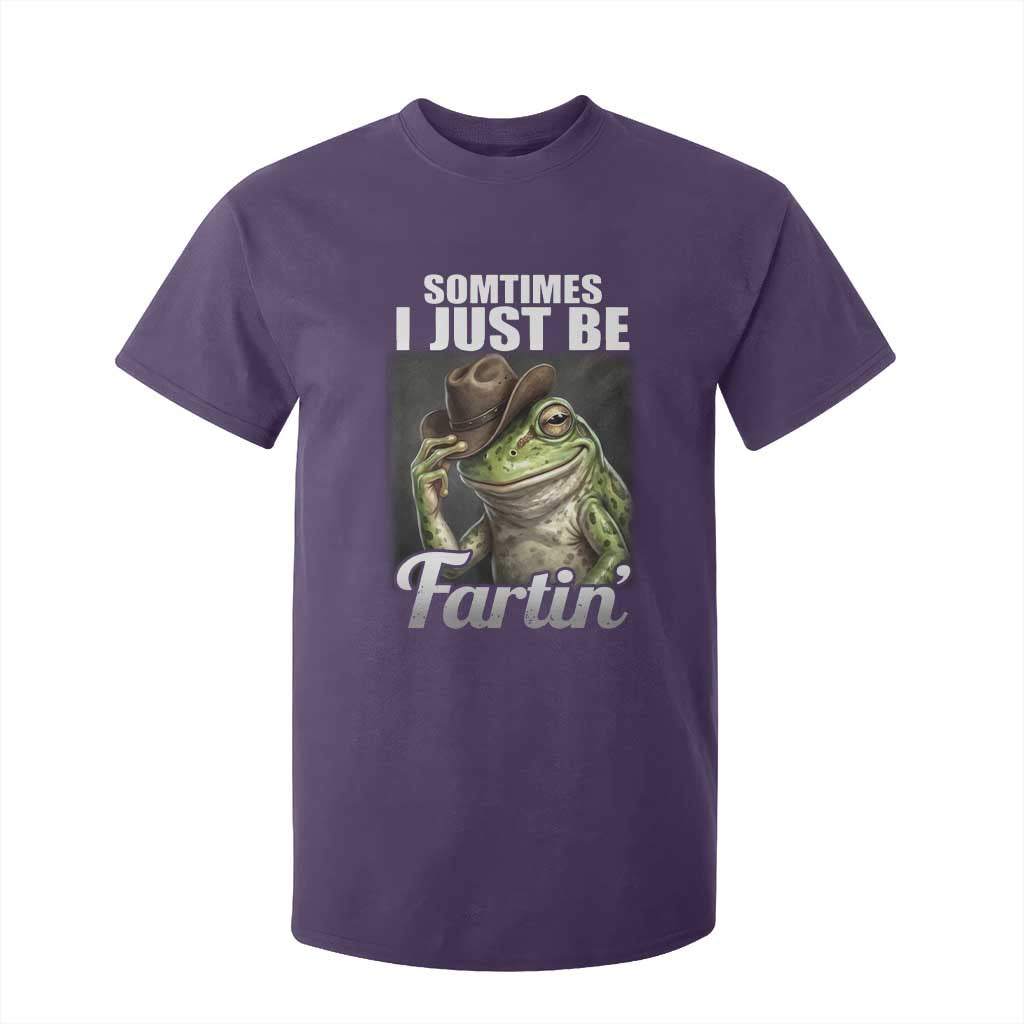 Funny Sometimes I Just Be Fartin Cowboy Frog T Shirt For Kid TS11 Purple Print Your Wear