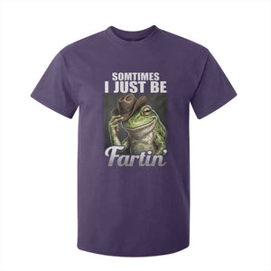 Funny Sometimes I Just Be Fartin Cowboy Frog T Shirt For Kid TS11 Purple Print Your Wear