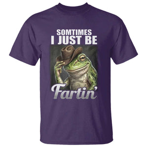 Funny Sometimes I Just Be Fartin Cowboy Frog T Shirt TS11 Purple Print Your Wear