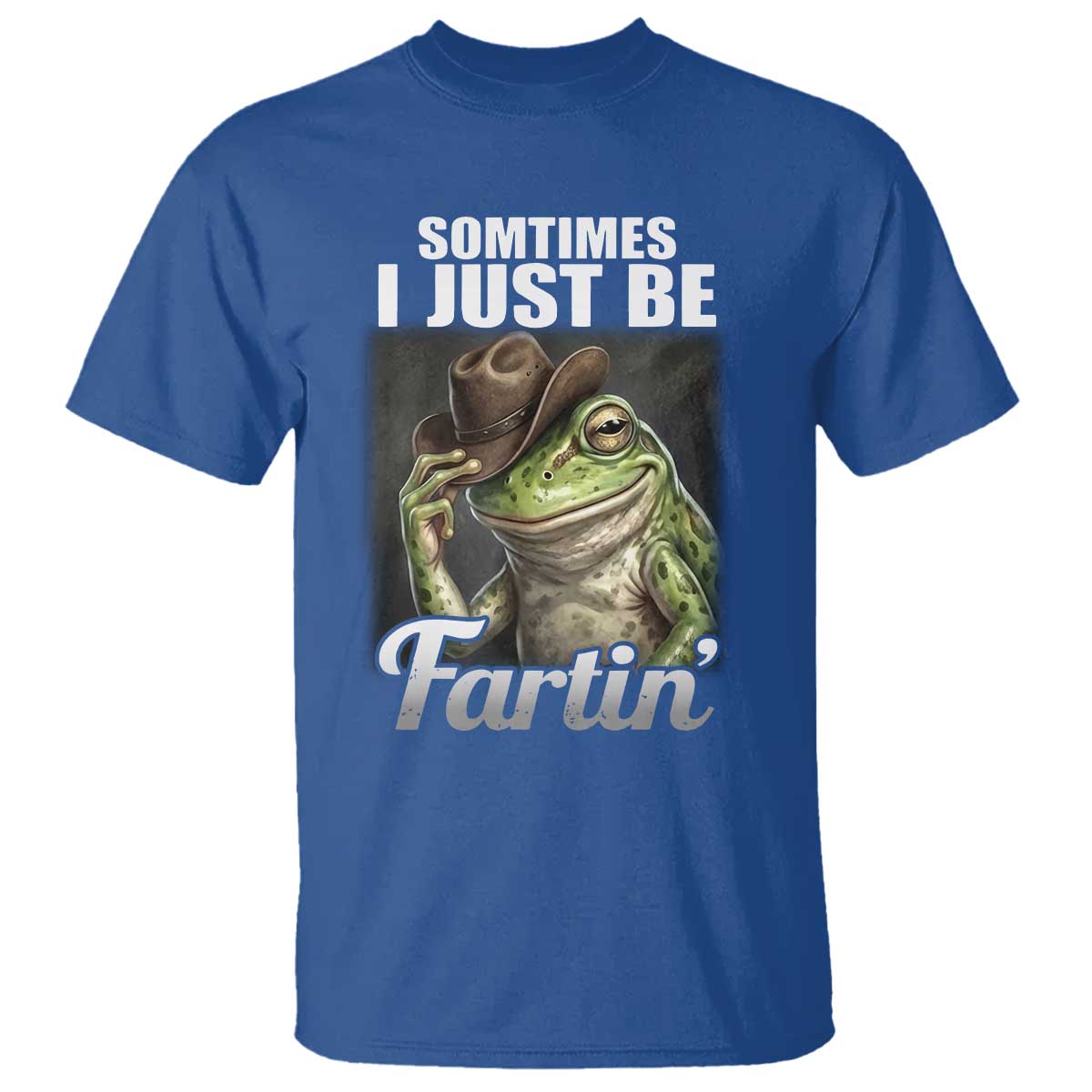 Funny Sometimes I Just Be Fartin Cowboy Frog T Shirt TS11 Royal Blue Print Your Wear