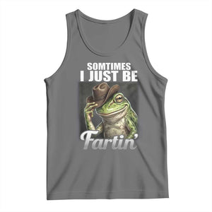 Funny Sometimes I Just Be Fartin Cowboy Frog Tank Top TS11 Black Heather Print Your Wear