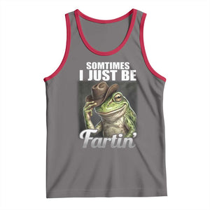 Funny Sometimes I Just Be Fartin Cowboy Frog Tank Top TS11 Deep Heather Red Print Your Wear