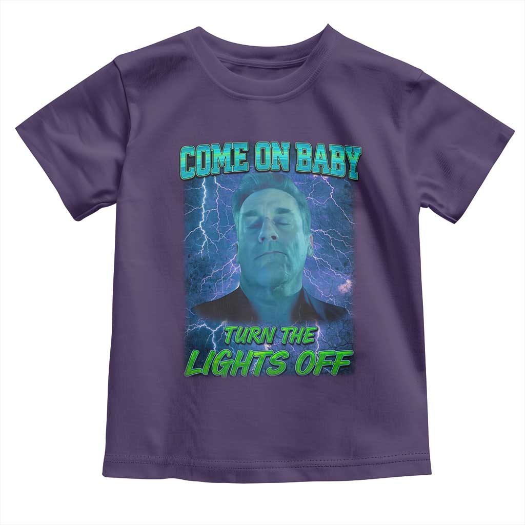 Funny Come On Baby Turn The Lights Off Toddler T Shirt Dance Club Meme TS11 Purple Print Your Wear