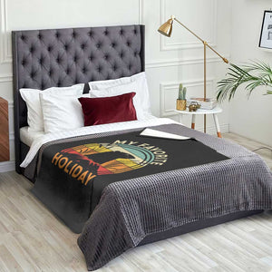 Funny Groundhog Day Throw Blanket My Favorite Holiday Retro Vintage Woodchuck TS11 Print Your Wear