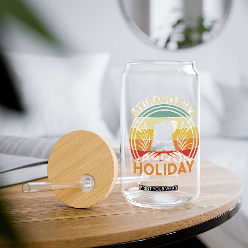 Funny Groundhog Day Glass Can My Favorite Holiday Retro Vintage Woodchuck TS11 Print Your Wear