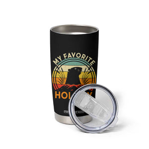 Funny Groundhog Day Tumbler Cup My Favorite Holiday Retro Vintage Woodchuck TS11 Print Your Wear