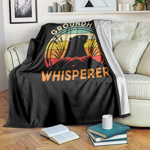 Funny Groundhog Whisperer Throw Blanket Retro Vintage Woodchuck Lover TS11 Print Your Wear