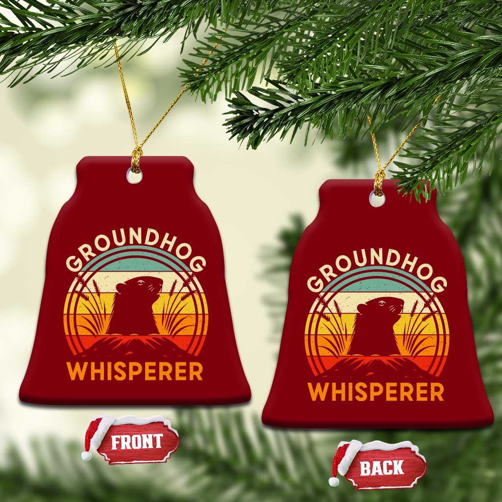 Funny Groundhog Whisperer Ceramic Ornament Retro Vintage Woodchuck Lover TS11 Print Your Wear