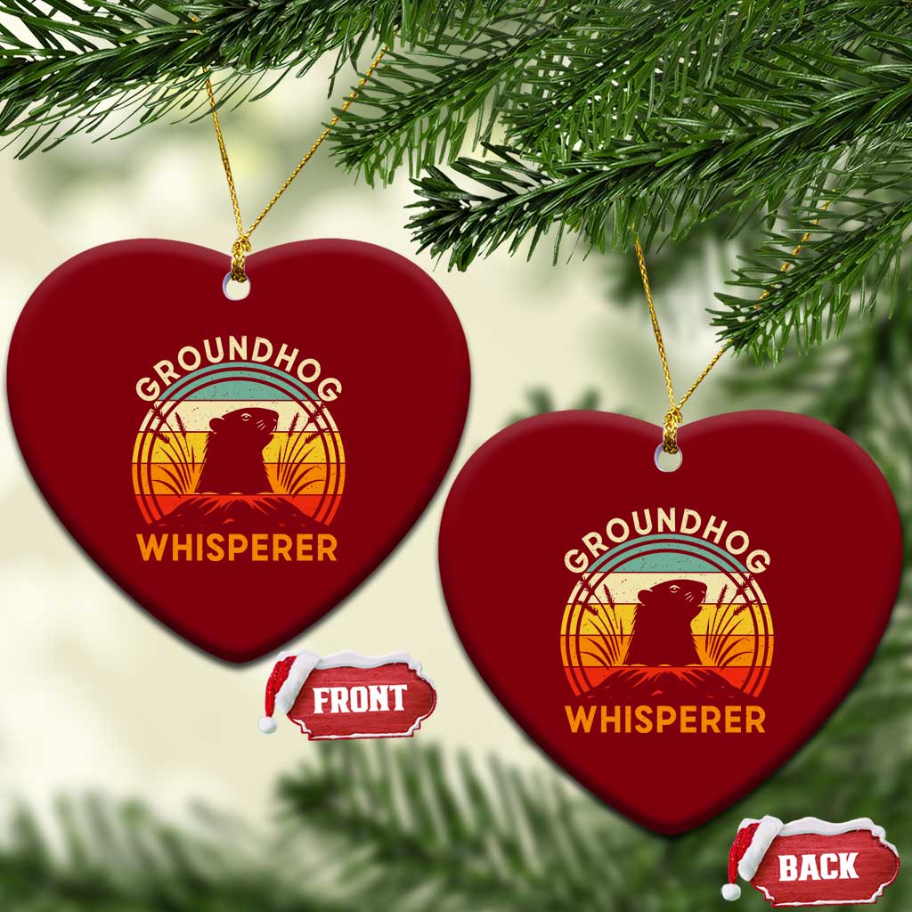 Funny Groundhog Whisperer Ceramic Ornament Retro Vintage Woodchuck Lover TS11 Print Your Wear