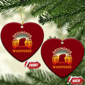 Funny Groundhog Whisperer Ceramic Ornament Retro Vintage Woodchuck Lover TS11 Print Your Wear
