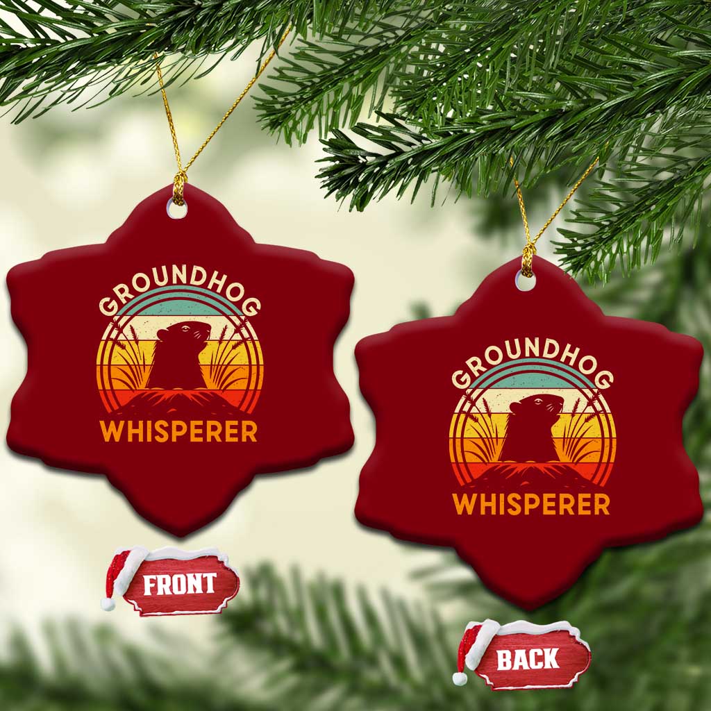 Funny Groundhog Whisperer Ceramic Ornament Retro Vintage Woodchuck Lover TS11 Print Your Wear