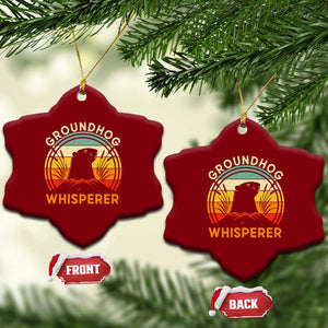Funny Groundhog Whisperer Ceramic Ornament Retro Vintage Woodchuck Lover TS11 Print Your Wear