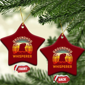 Funny Groundhog Whisperer Ceramic Ornament Retro Vintage Woodchuck Lover TS11 Print Your Wear