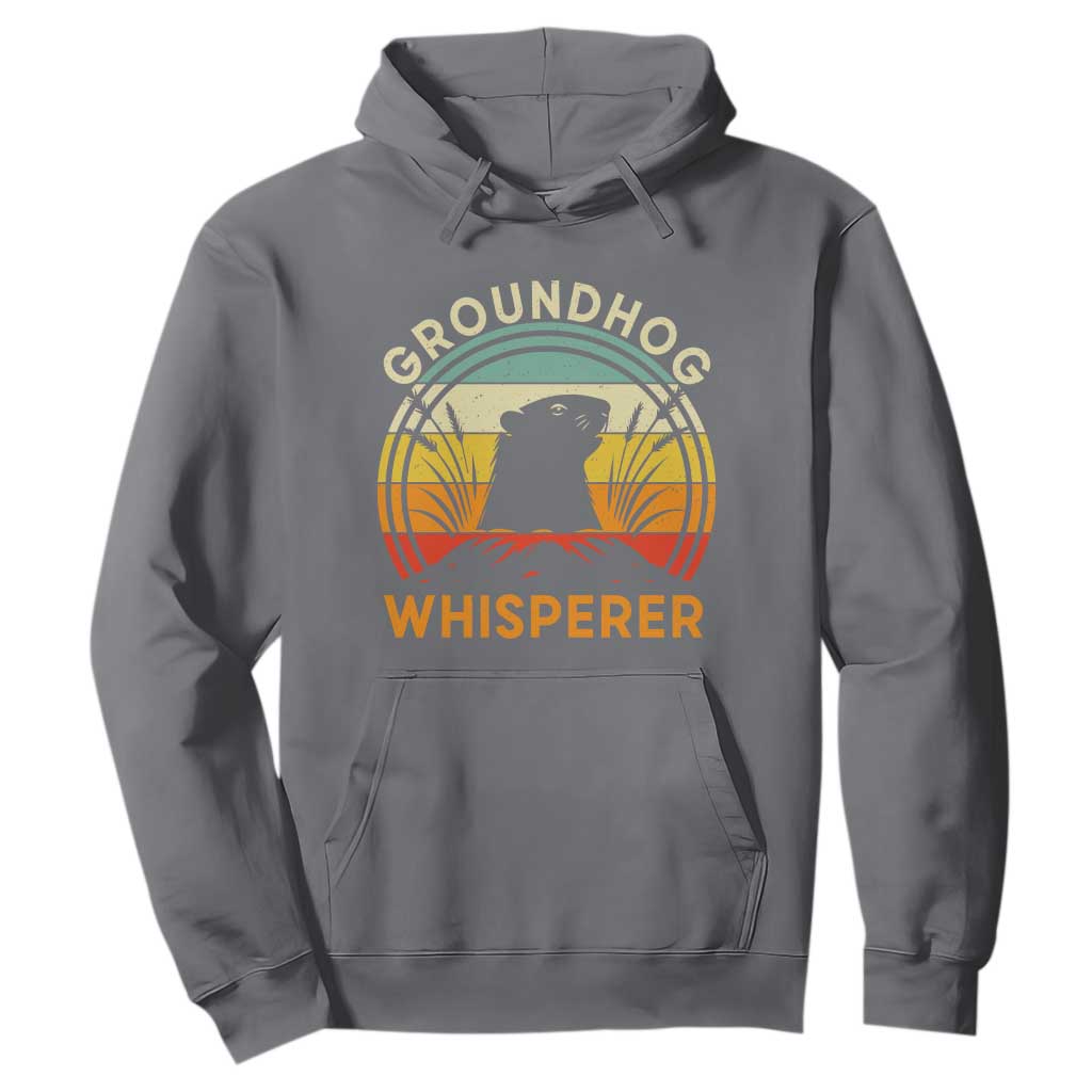 Funny Groundhog Whisperer Hoodie Retro Vintage Woodchuck Lover TS11 Charcoal Print Your Wear