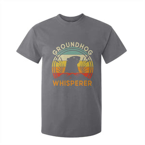 Funny Groundhog Whisperer T Shirt For Kid Retro Vintage Woodchuck Lover TS11 Charcoal Print Your Wear