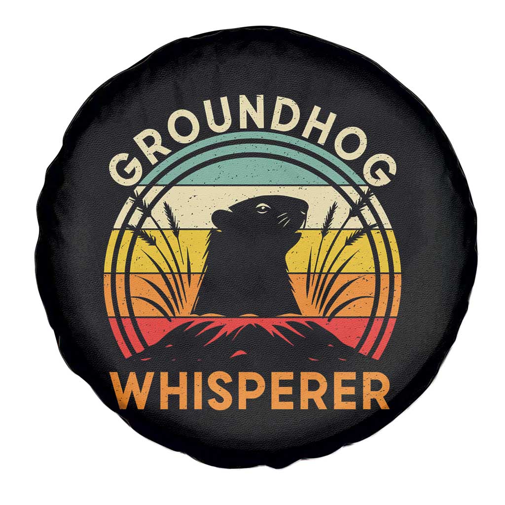 Funny Groundhog Whisperer Spare Tire Cover Retro Vintage Woodchuck Lover TS11 Print Your Wear