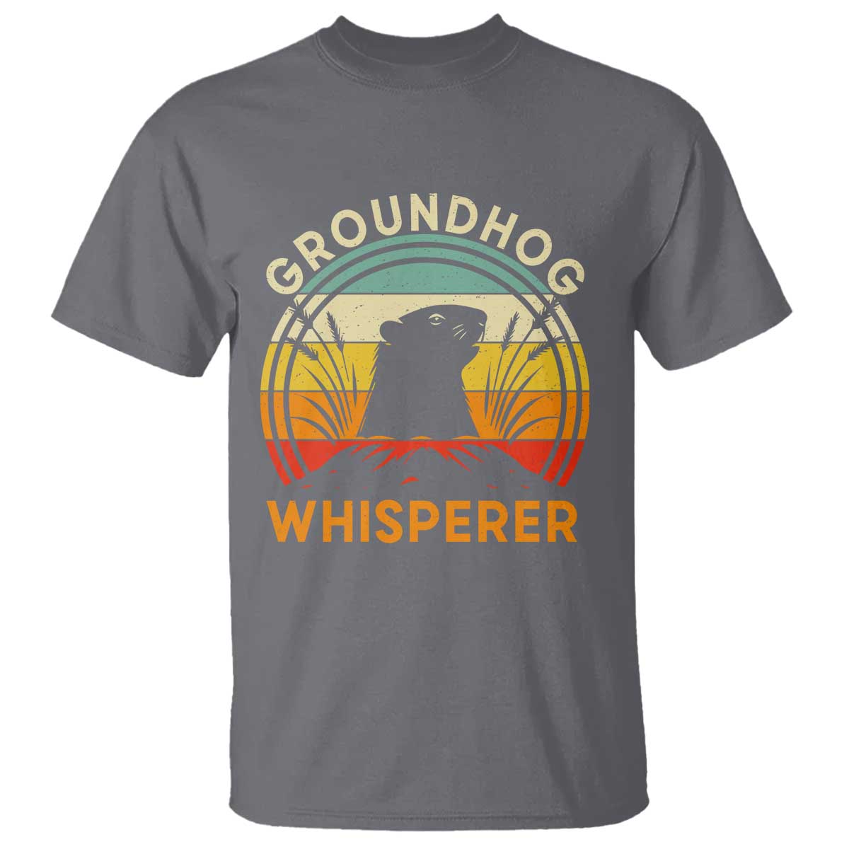 Funny Groundhog Whisperer T Shirt Retro Vintage Woodchuck Lover TS11 Charcoal Print Your Wear